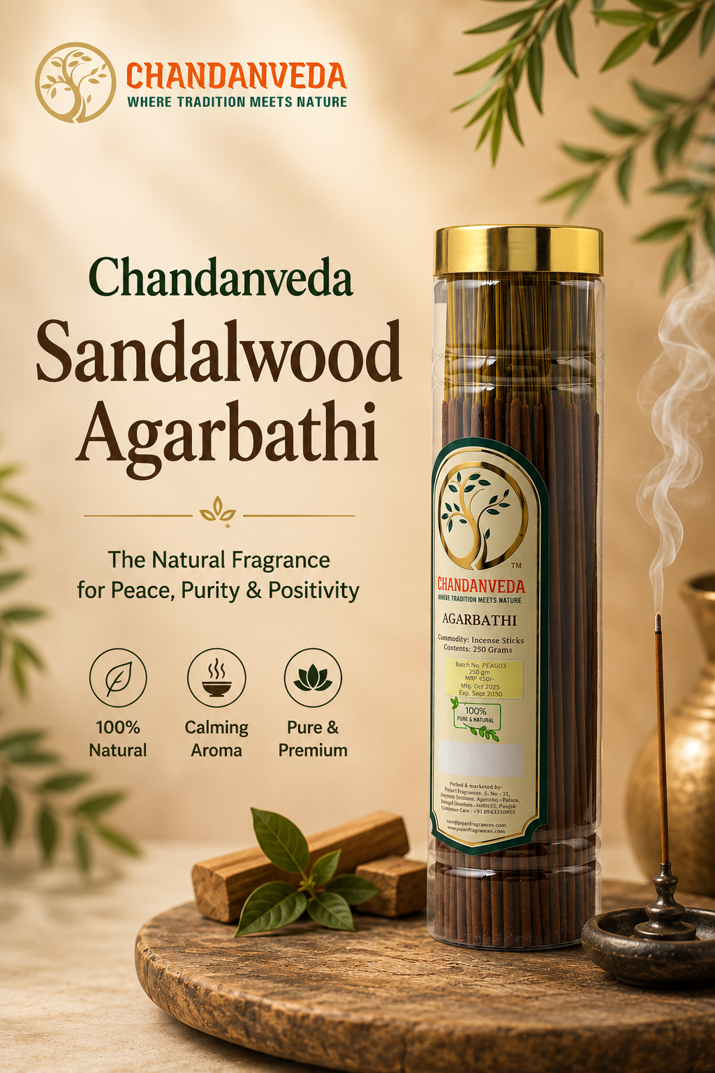 Chandanveda sandalwood agarbathi