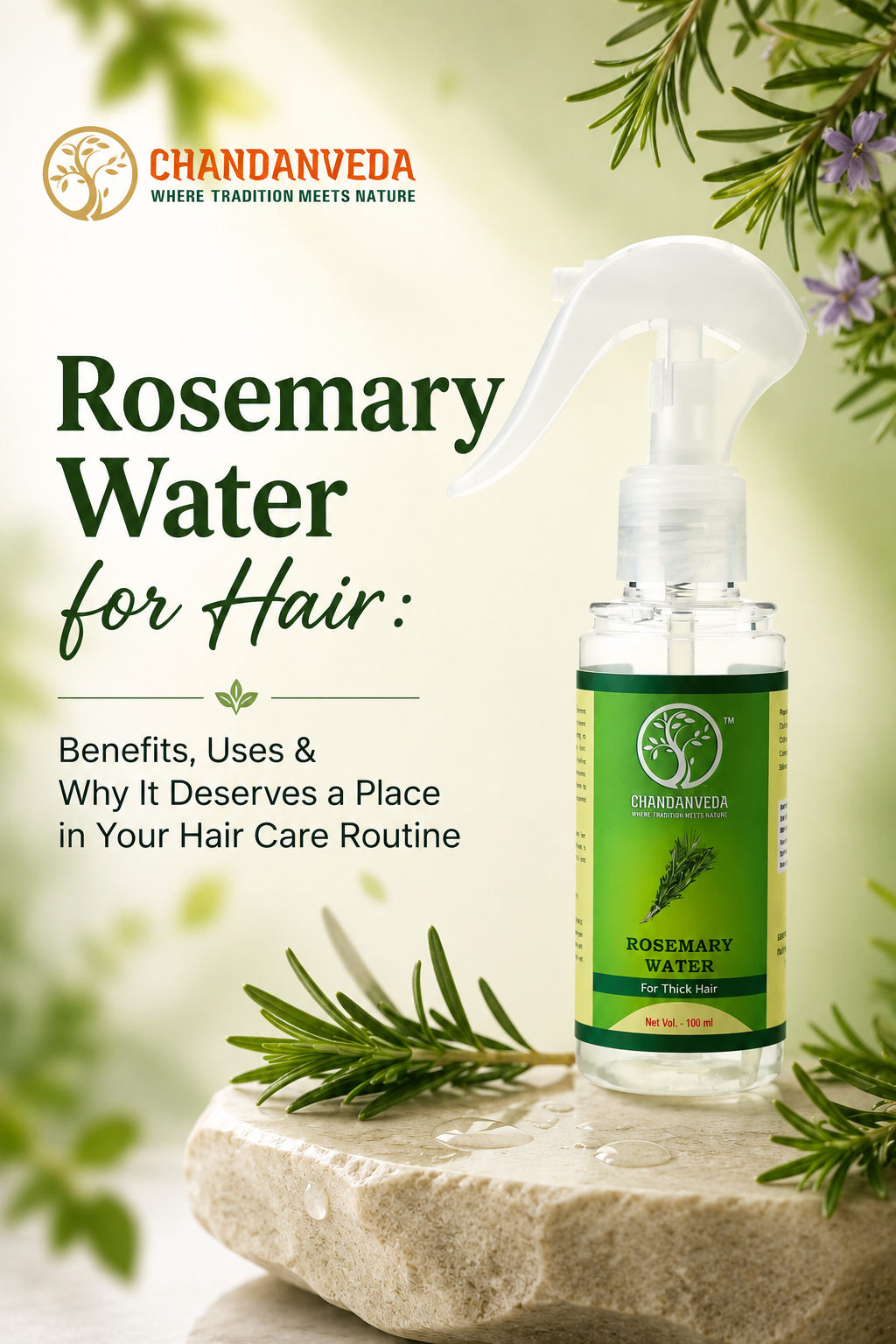 Rosemary water for hair: benefits, uses & why it deserves a place in your hair care routine