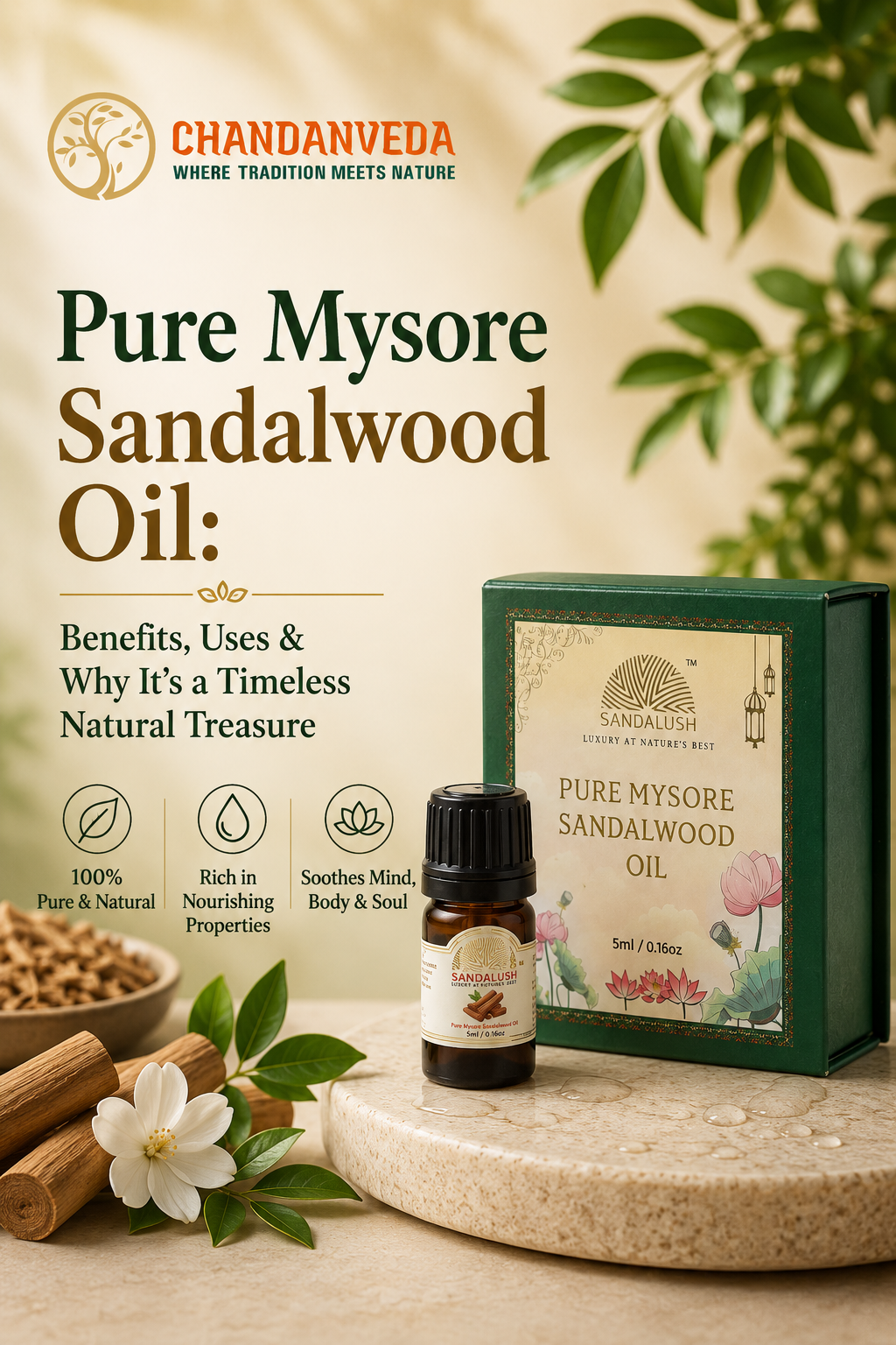 Pure mysore sandalwood oil: benefits, uses & why it’s a timeless natural treasure