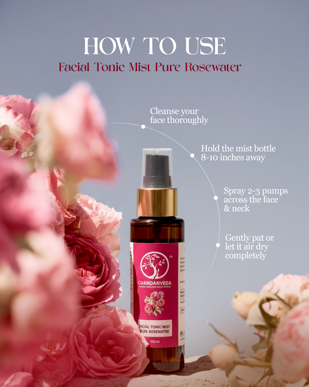 Facial Tonic Mist - Pure Rosewater
