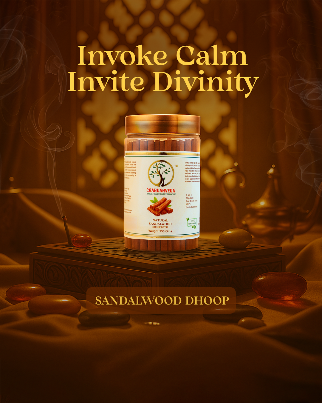Natural Sandalwood - Dhoop Batti