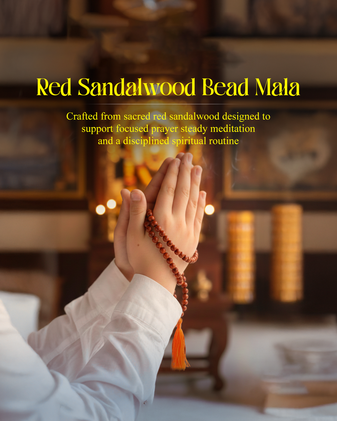 Red Sandal Beads Mala