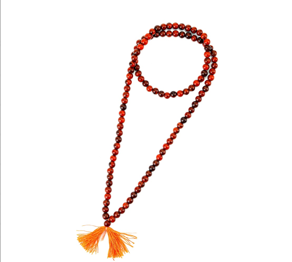Red sandal beads mala